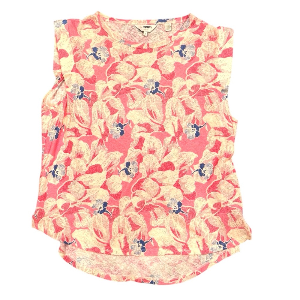 Ted Baker Kashaa Shoulder Pad Floral Floaty T-Shirt Medium - Picture 7 of 9